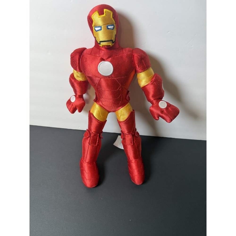 14" Iron Man Avengers Disney Store Stuffed Plush Figure - Jointed Shoulders